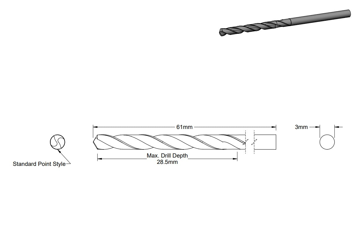 Drill bit: 4mm