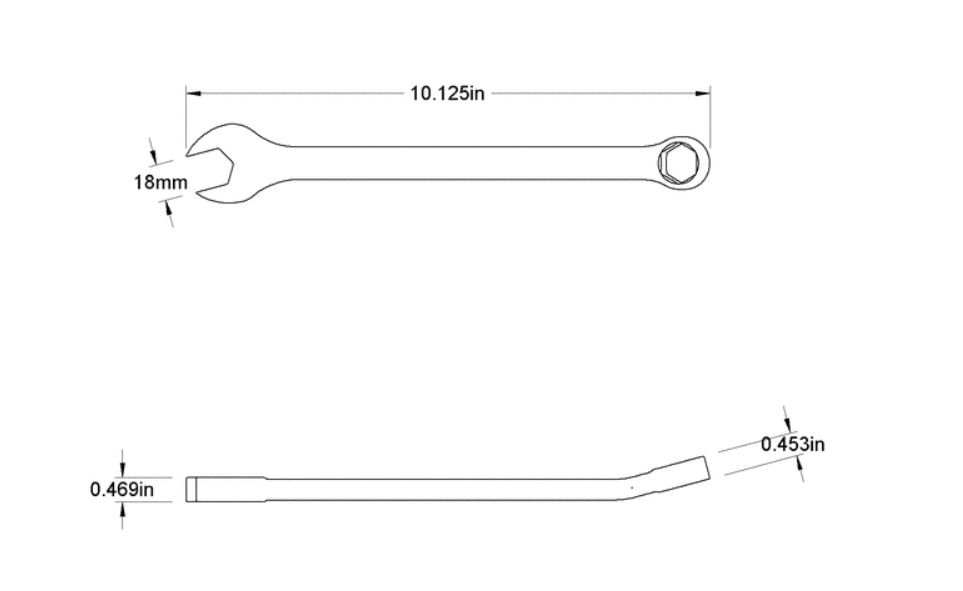 Combination spanner: 18mm